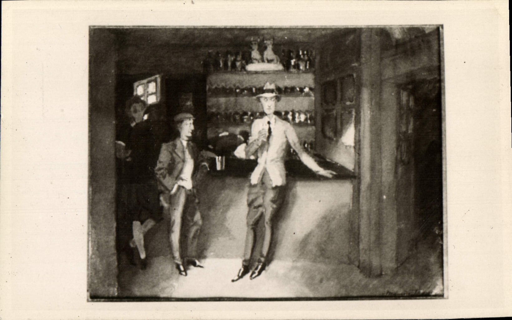 VINTAGE POSTCARD Bar