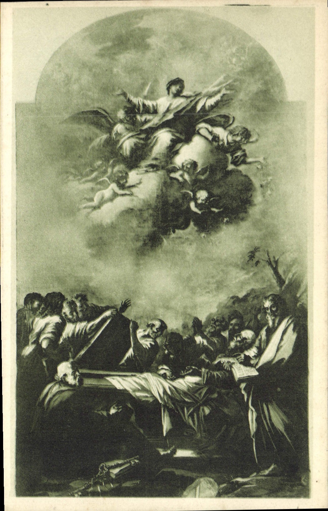 MODERN CARD Salerno Interno Altare Maggiore Assunta Luca Giordano