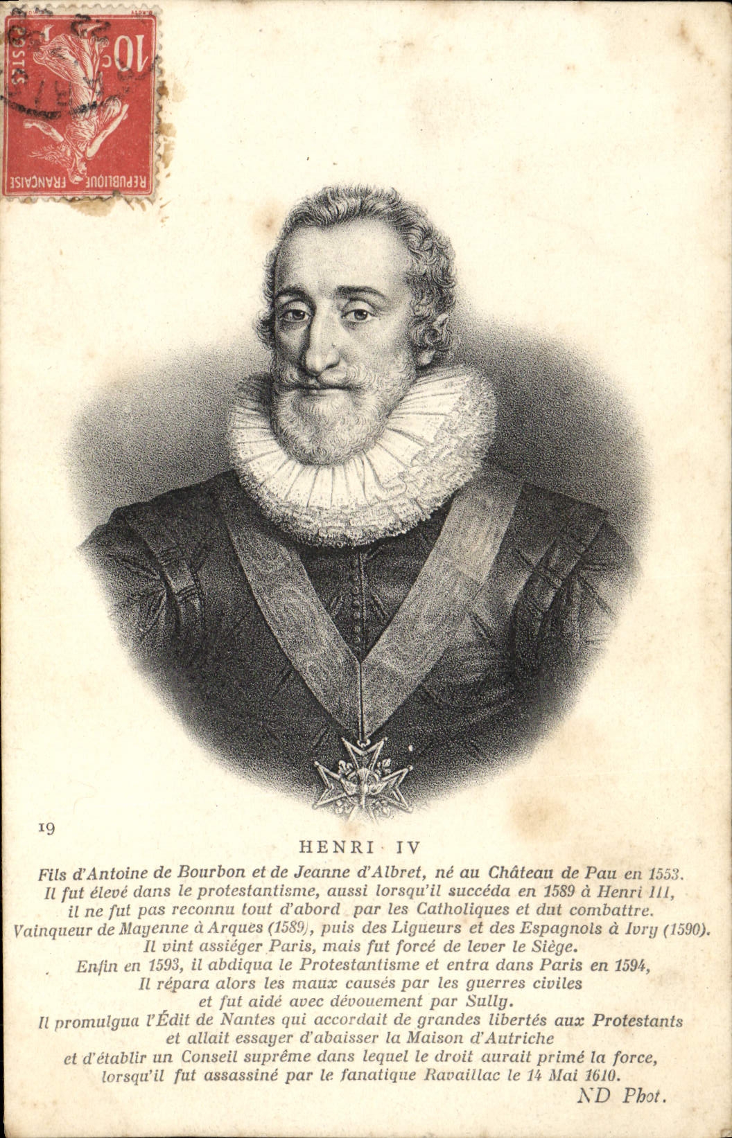 CPA Henri IV Fils d'Antoine De Bourbon Et De Jeanne d'Albert Ne An Chateau De Pau