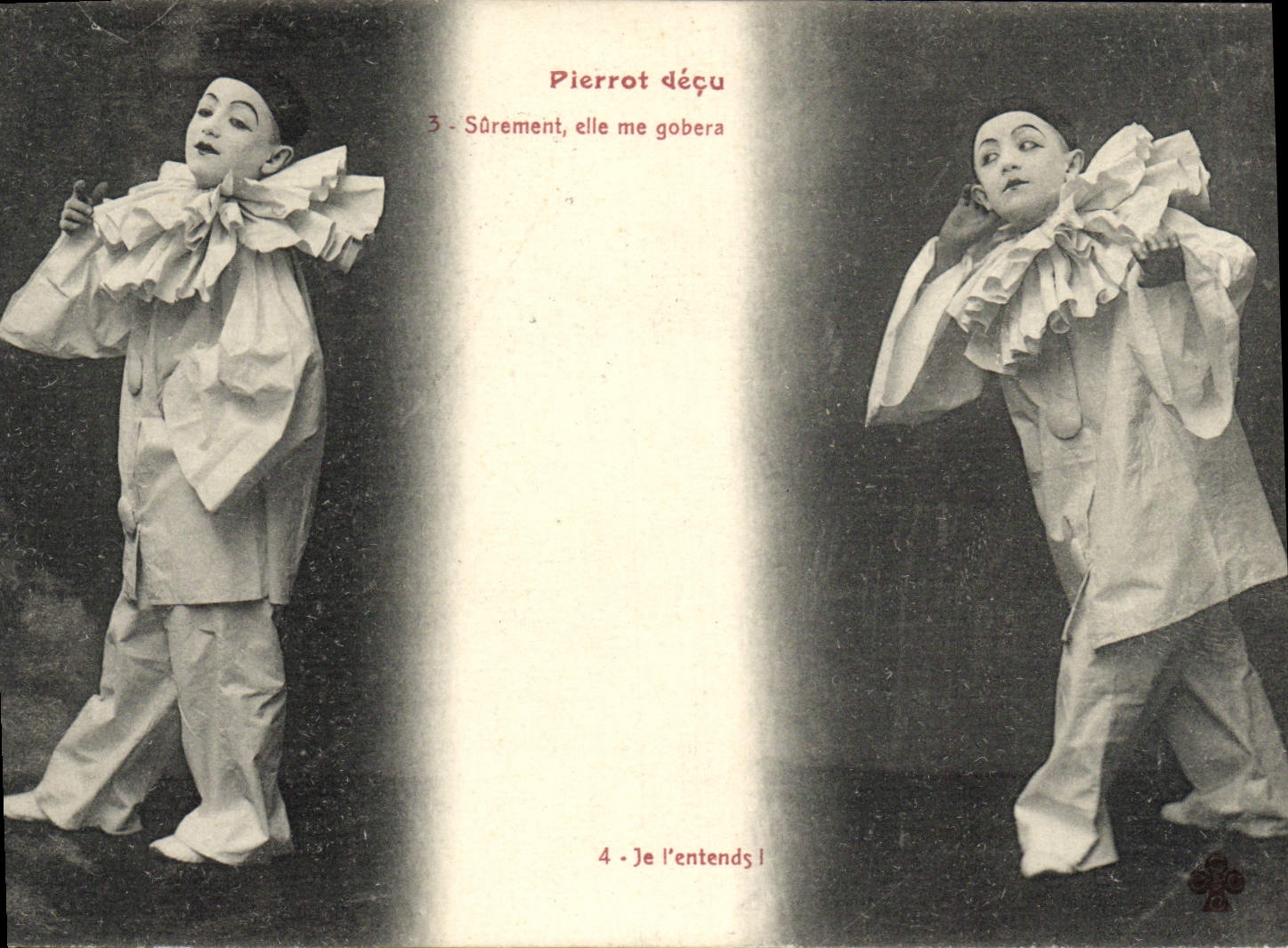 VINTAGE POSTCARD Pierrot Surely Disappointed It Me Gobera