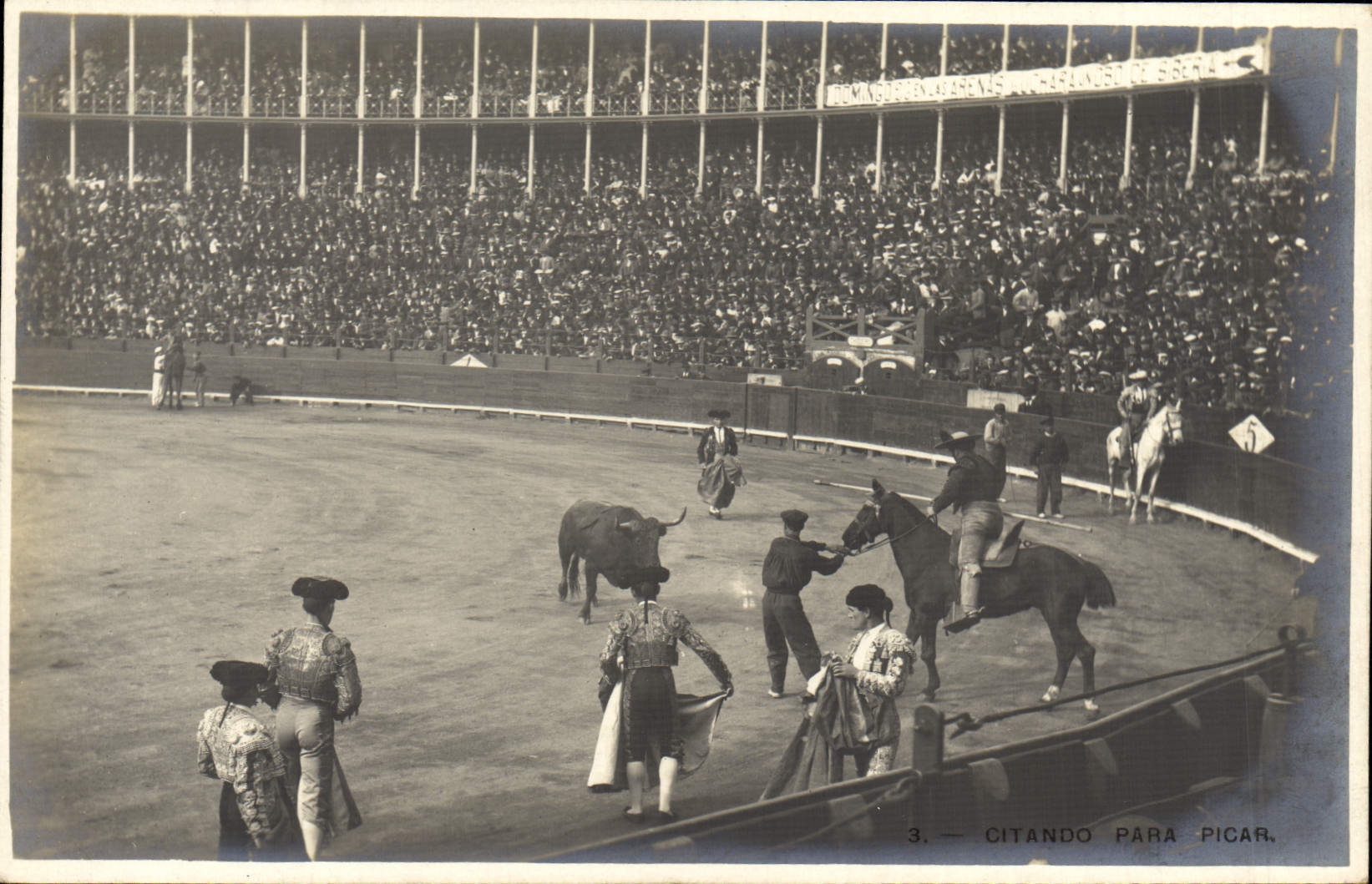 CPA Citando Para Picar Corrida Taureau