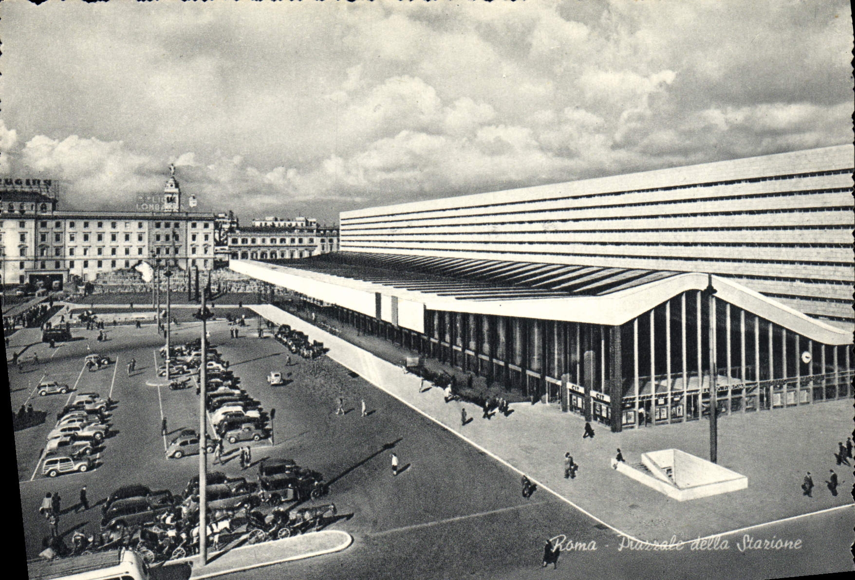 POSTAL MODERNA jardín público de la estación del término de Roma