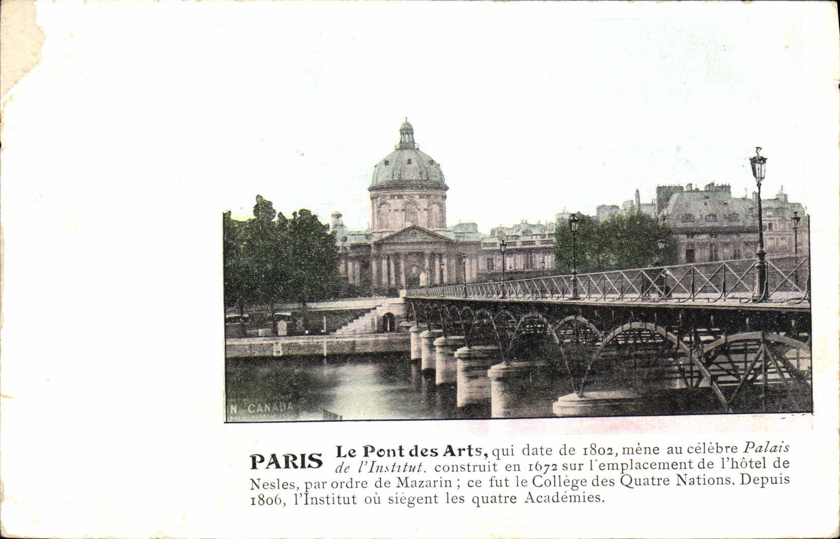 CPA Paris Le Pont des Arts