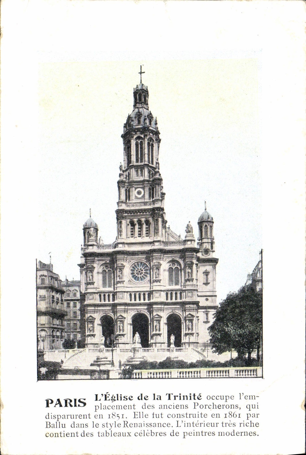 CPA Paris L'Eglise de la Trinite