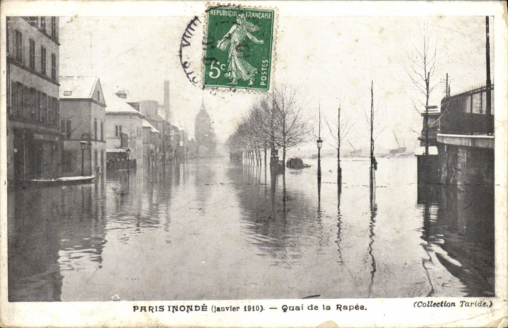 CPA Paris Inonde Quai de la Rapee