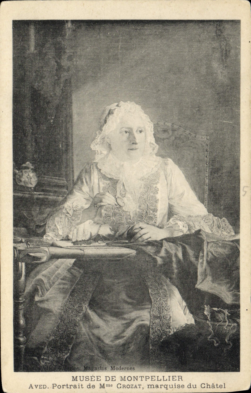 CPA Musee De Montpellier Portrait de Crozat Marquise du Chatel