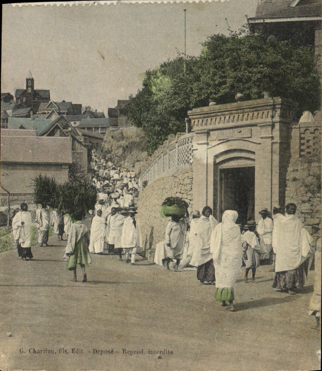 VINTAGE POSTCARD Scene in Africa