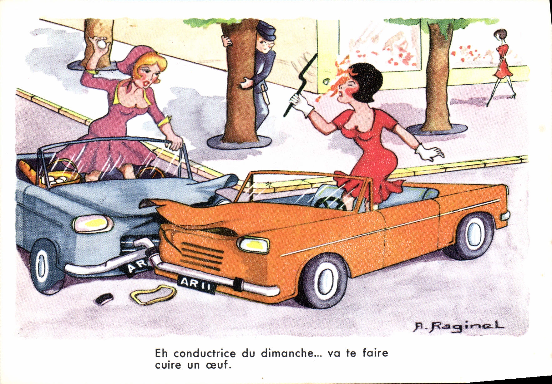 MODERN CARD Into conducting from Sunday will make you cook an egg Raginal Automobile Humor