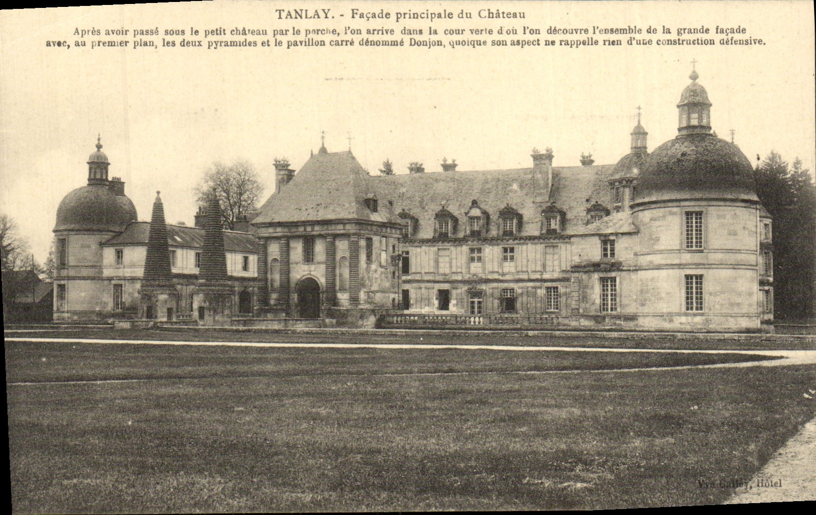 VINTAGE POSTCARD Tanlay Principal Frontage Of the Castle