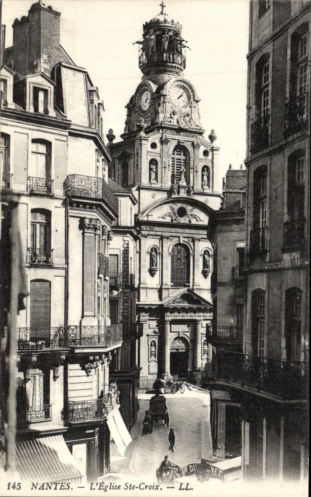 VINTAGE POSTCARD Nantes the Church co. Cross