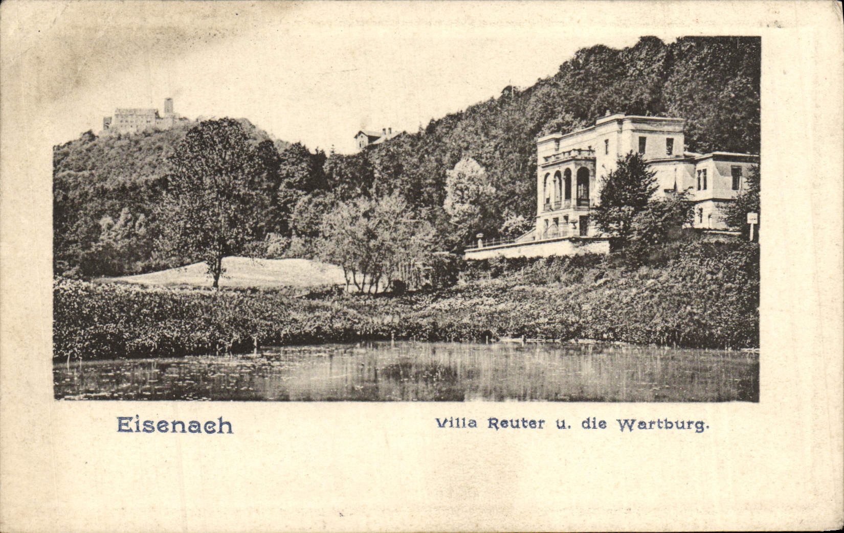 VINTAGE POSTCARD Eisenach Villa Reuter U Die Wartburg