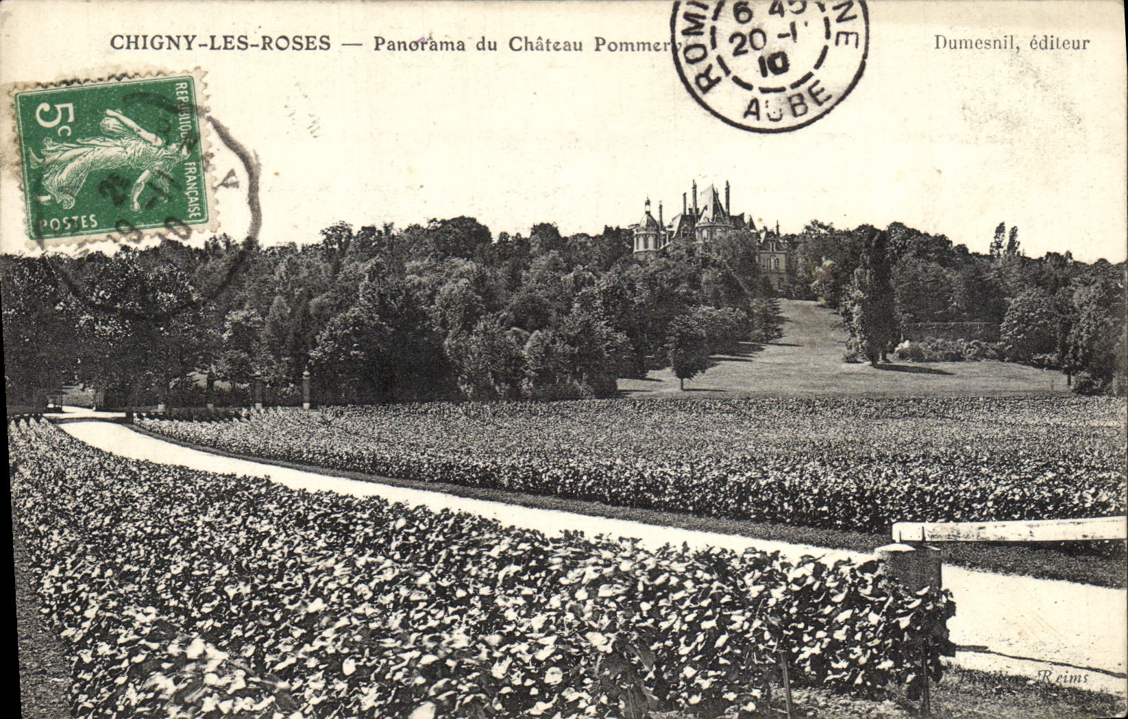 CPA Chigny Les Roses Panorama du Chateau Pommercy