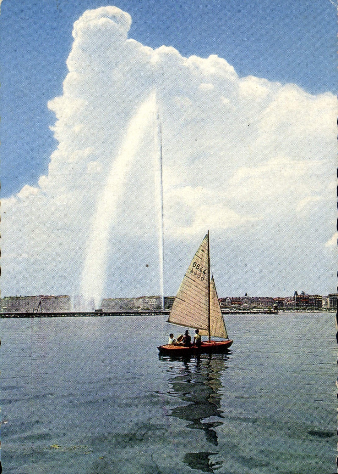 CPA Geneva La rade et le Jet d'eau