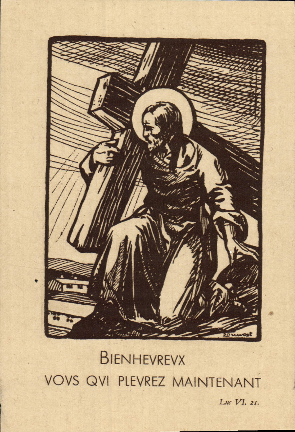 Image pieuse Christ et croix