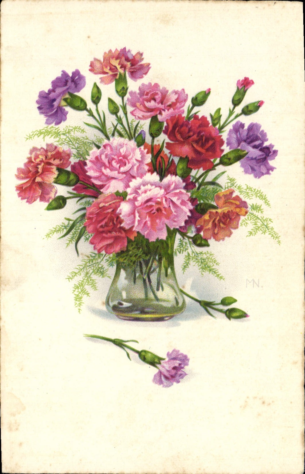 CPA Fantaisie Fleurs