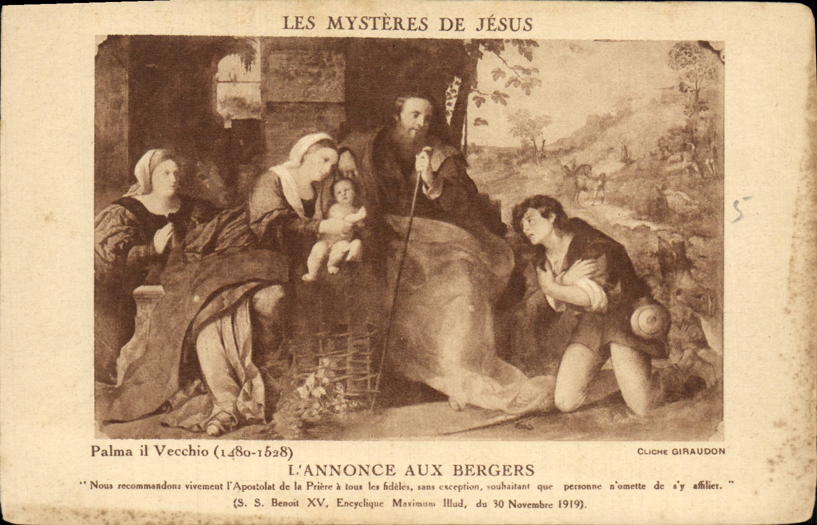 CPA Les Mysteres De Jesus L'annonce aux bergers Palma il Vecchio 