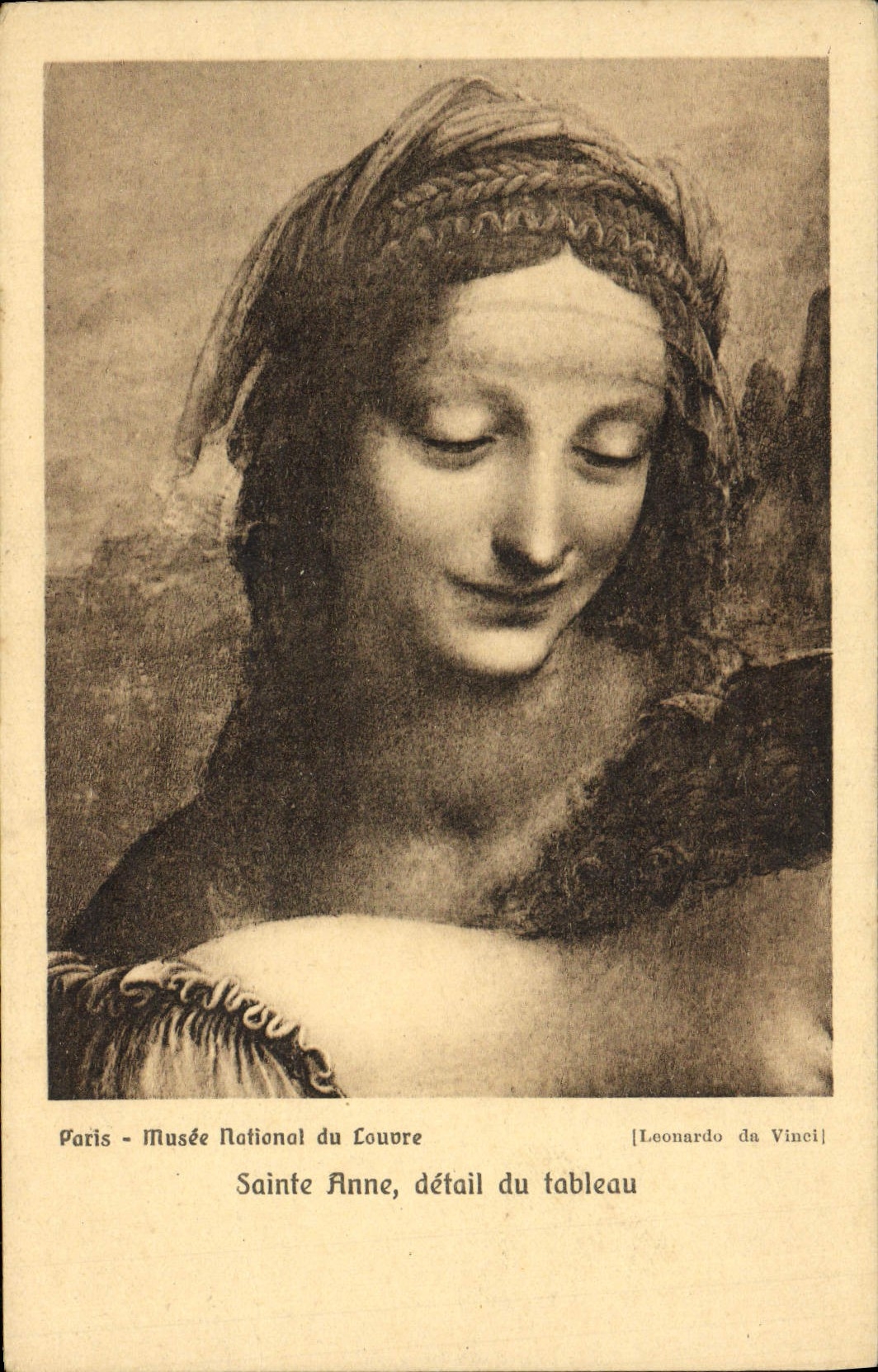 CPA Paris Musee national du Louvre Sainte Anne detail du tableau