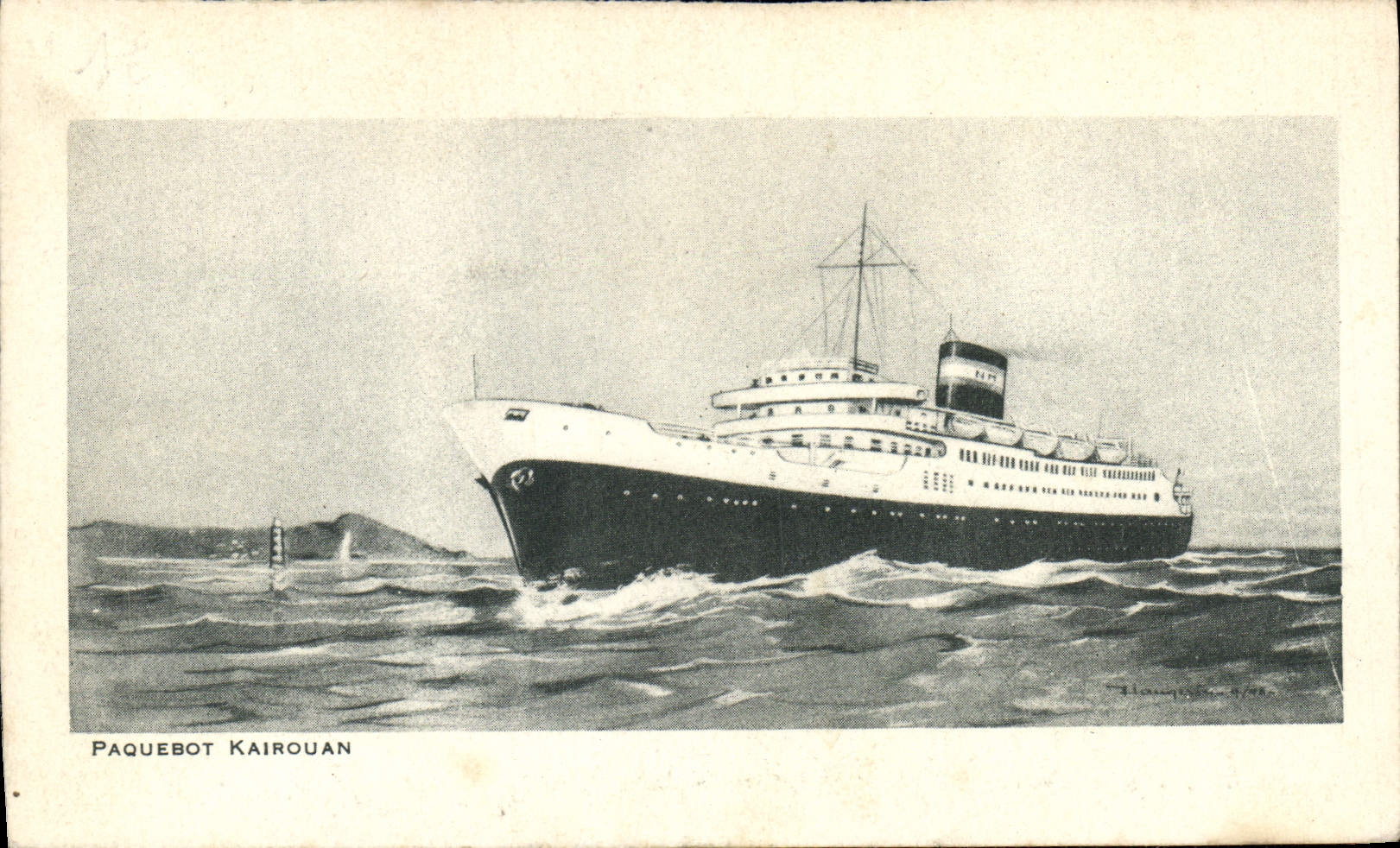 CPA Paquebot Kairouan Carte recto verso
