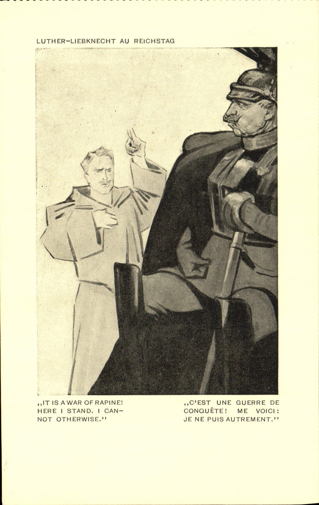 CPA Militaria Orphelins de la guerre Luther Liebknecht Au Reichstag