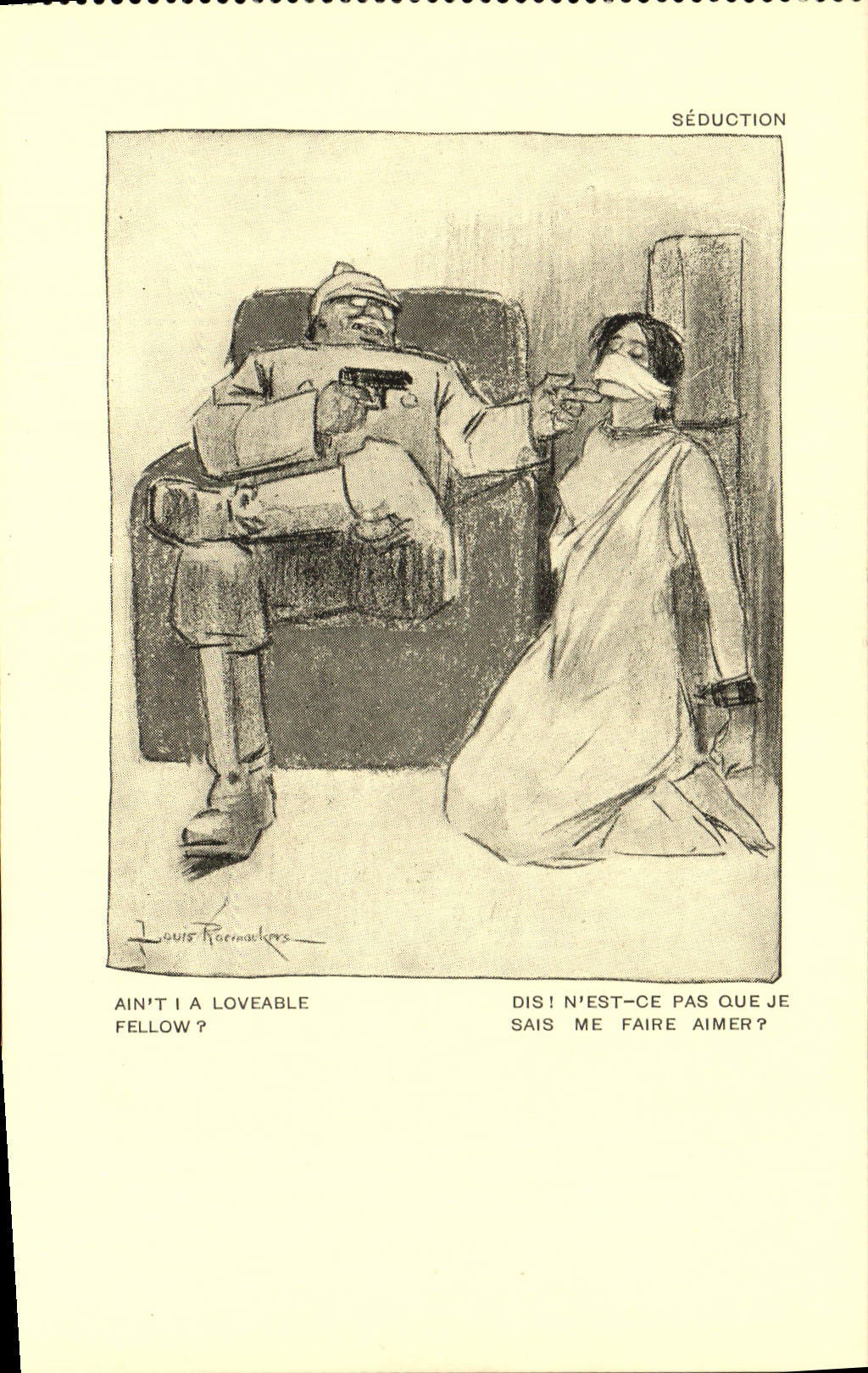 VINTAGE POSTCARD Militaria Orphans of the war Seduction