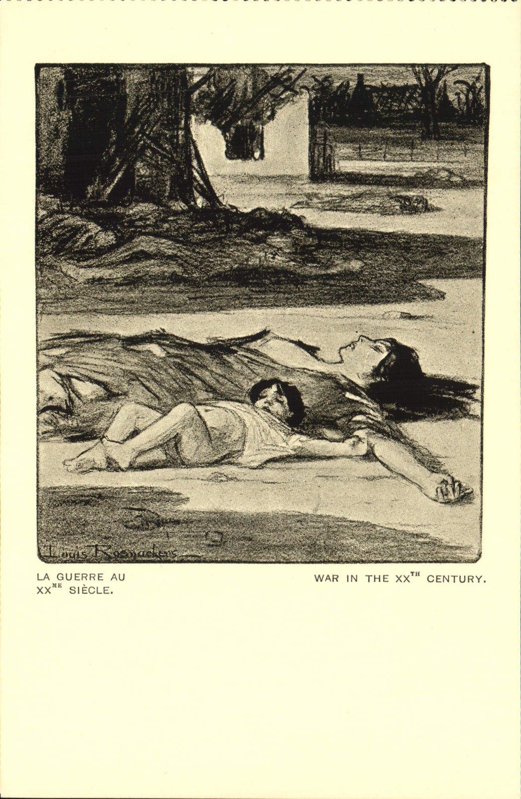 VINTAGE POSTCARD Militaria Orphans of the war the War At the 20th Century