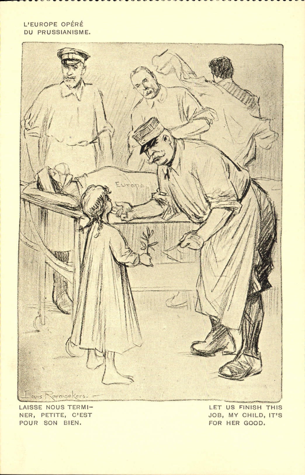 VINTAGE POSTCARD Militaria Orphelins of the war Europe operates of Prussianisme Prussia