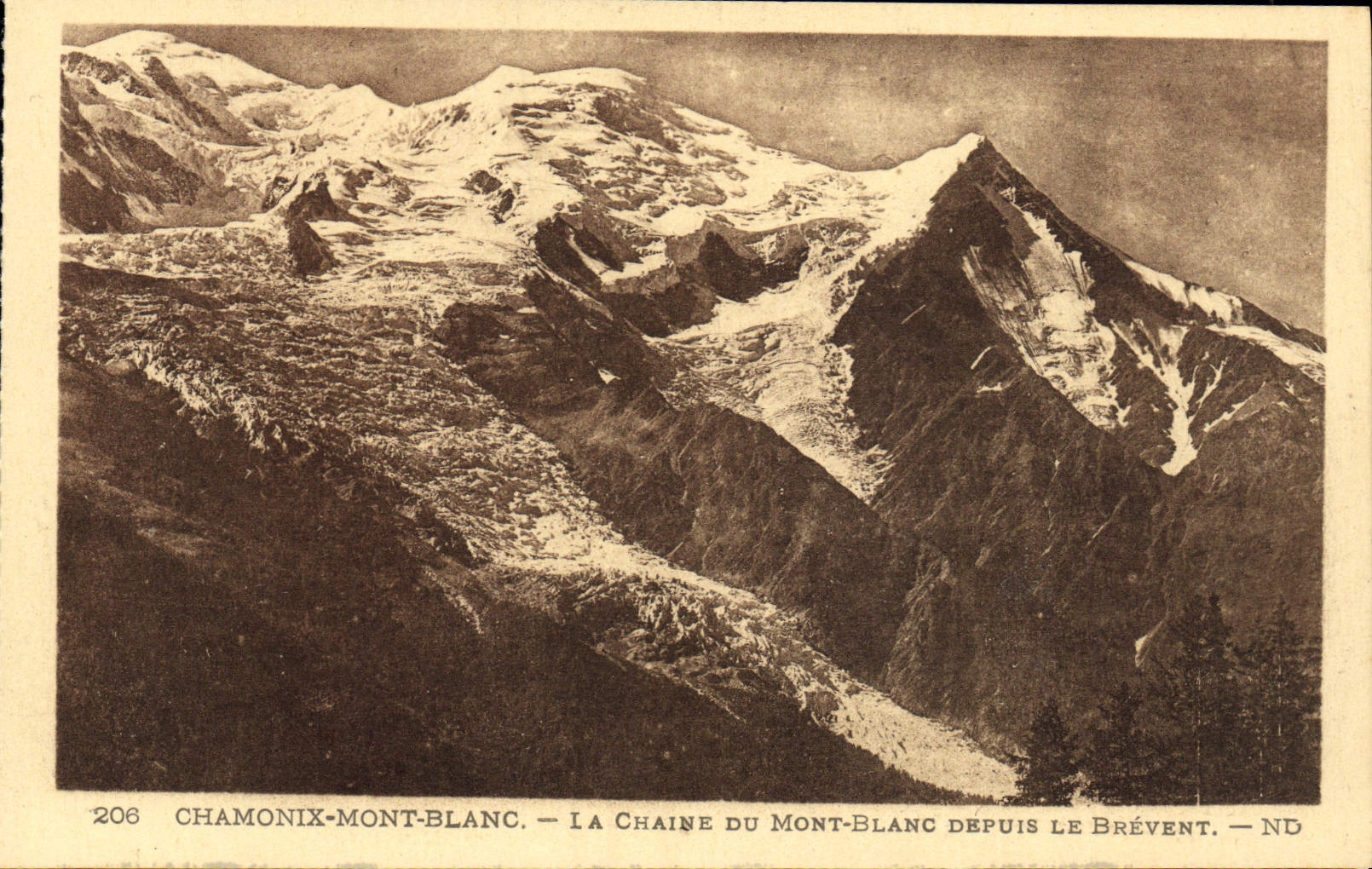CPA Chamonix Mont Blanc La Chaine Du Nont Blanc Depuis le Brevent