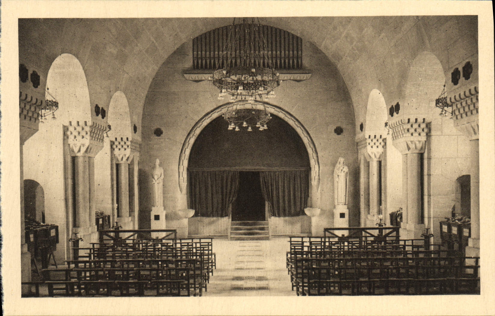 VINTAGE POSTCARD Ossuaire of Douamont Militaria Fund of the catholic vault