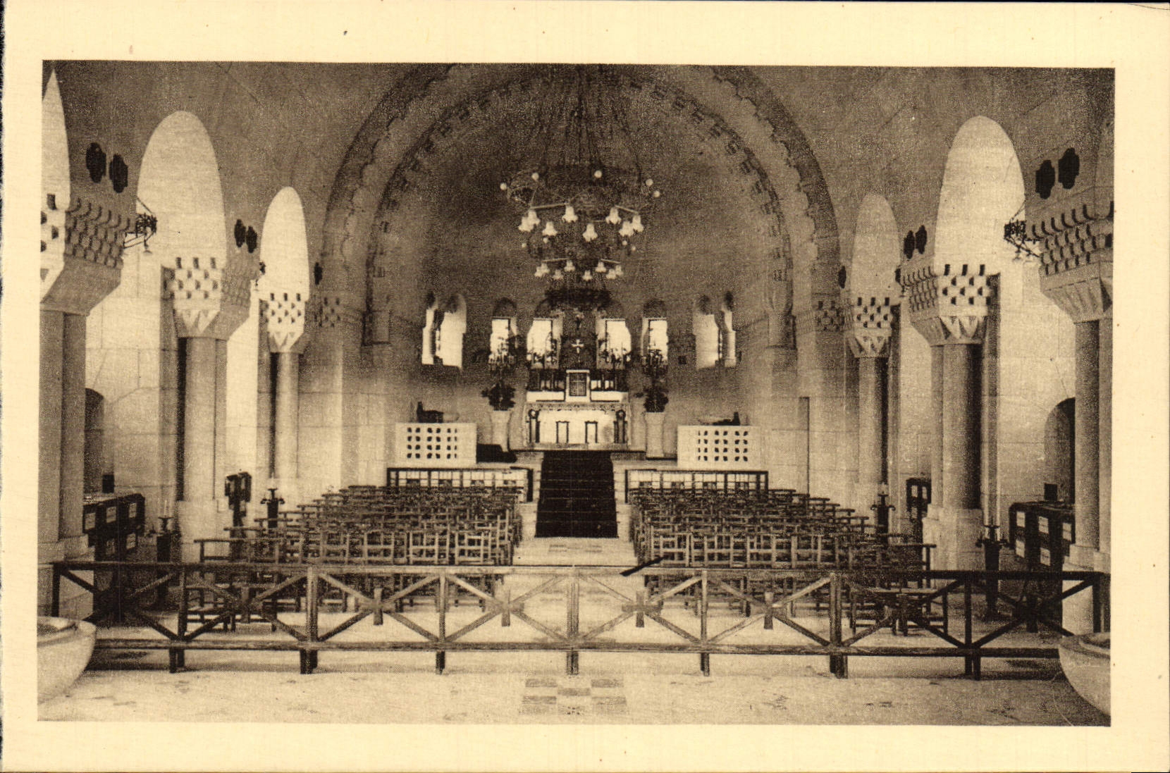 VINTAGE POSTCARD Ossuary and Lighthouse of Interior Douaumont of the catholic vault Militaria