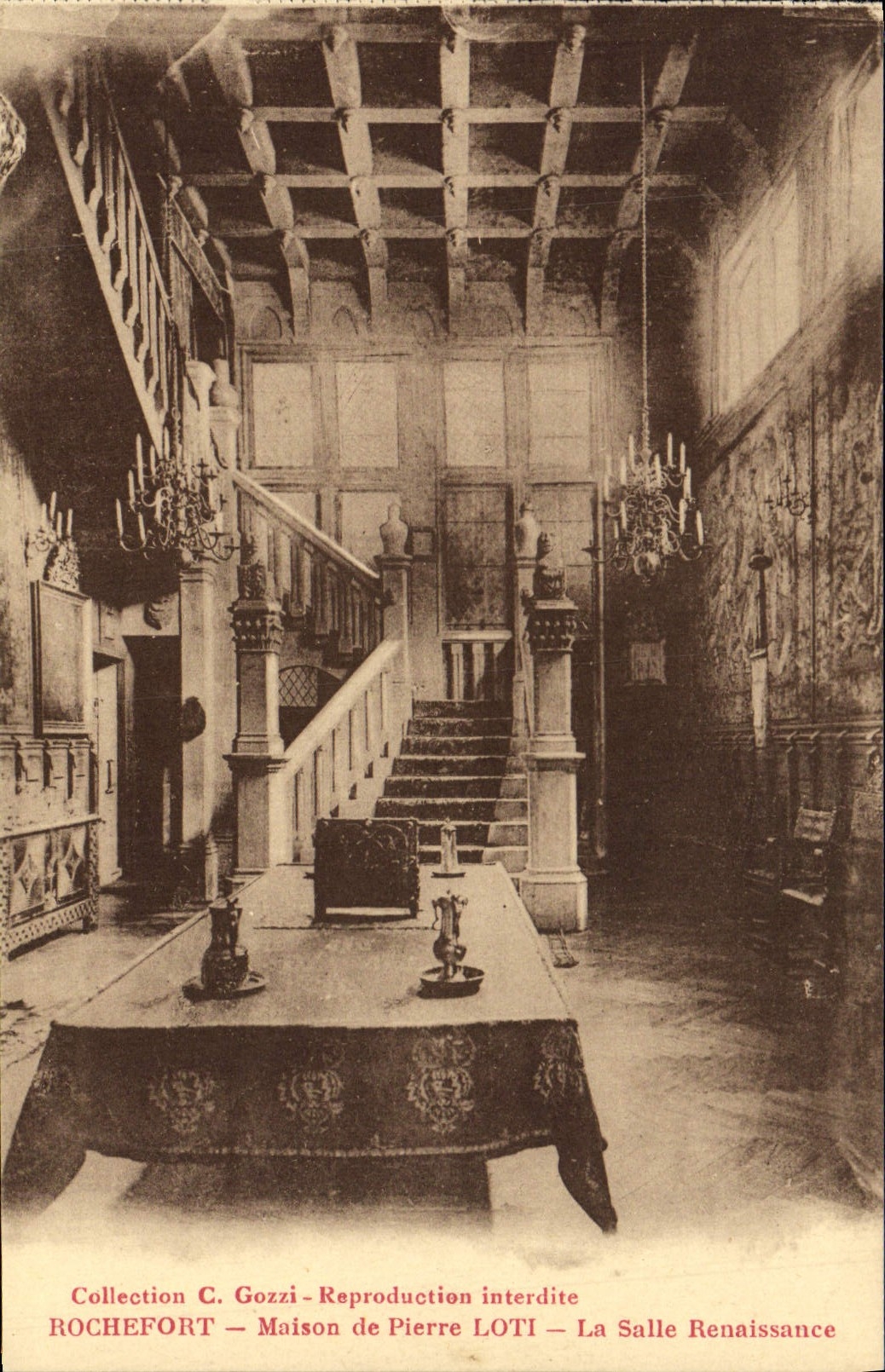 CPA Rochefort Maison de Pierre Loti La salle Renaissance