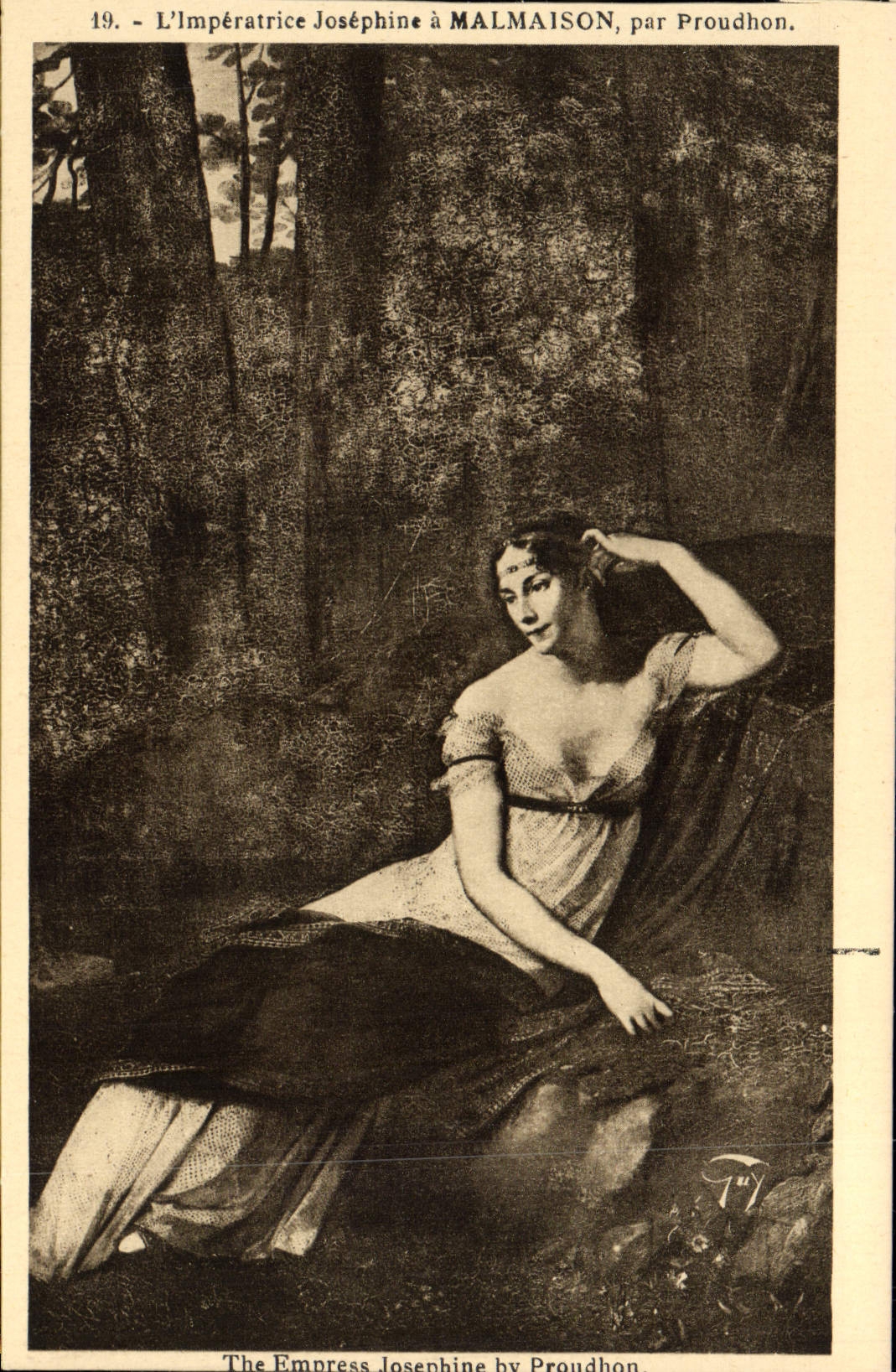 VINTAGE POSTCARD Malmaison By Proudhon