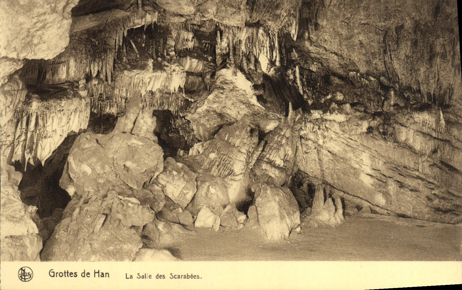 VINTAGE POSTCARD Caves of Han Dirtied Scarab3ee