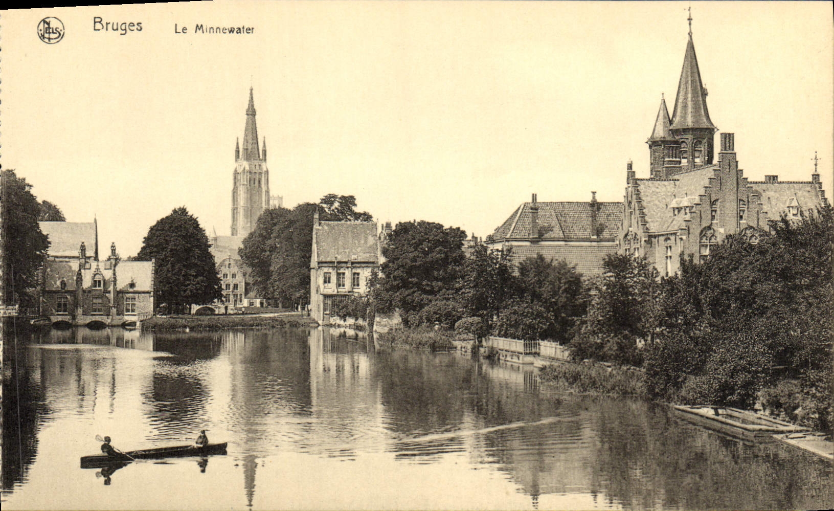 POSTAL Brujas Minnewater de la VENDIMIA
