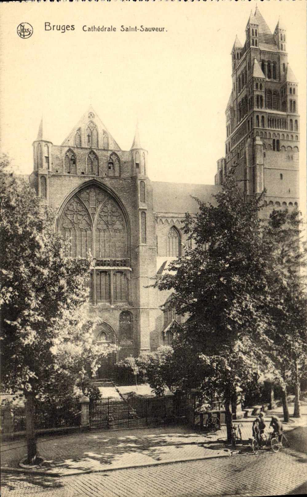 De la VENDIMIA de la POSTAL de Brujas de la catedral ahorrador Saint