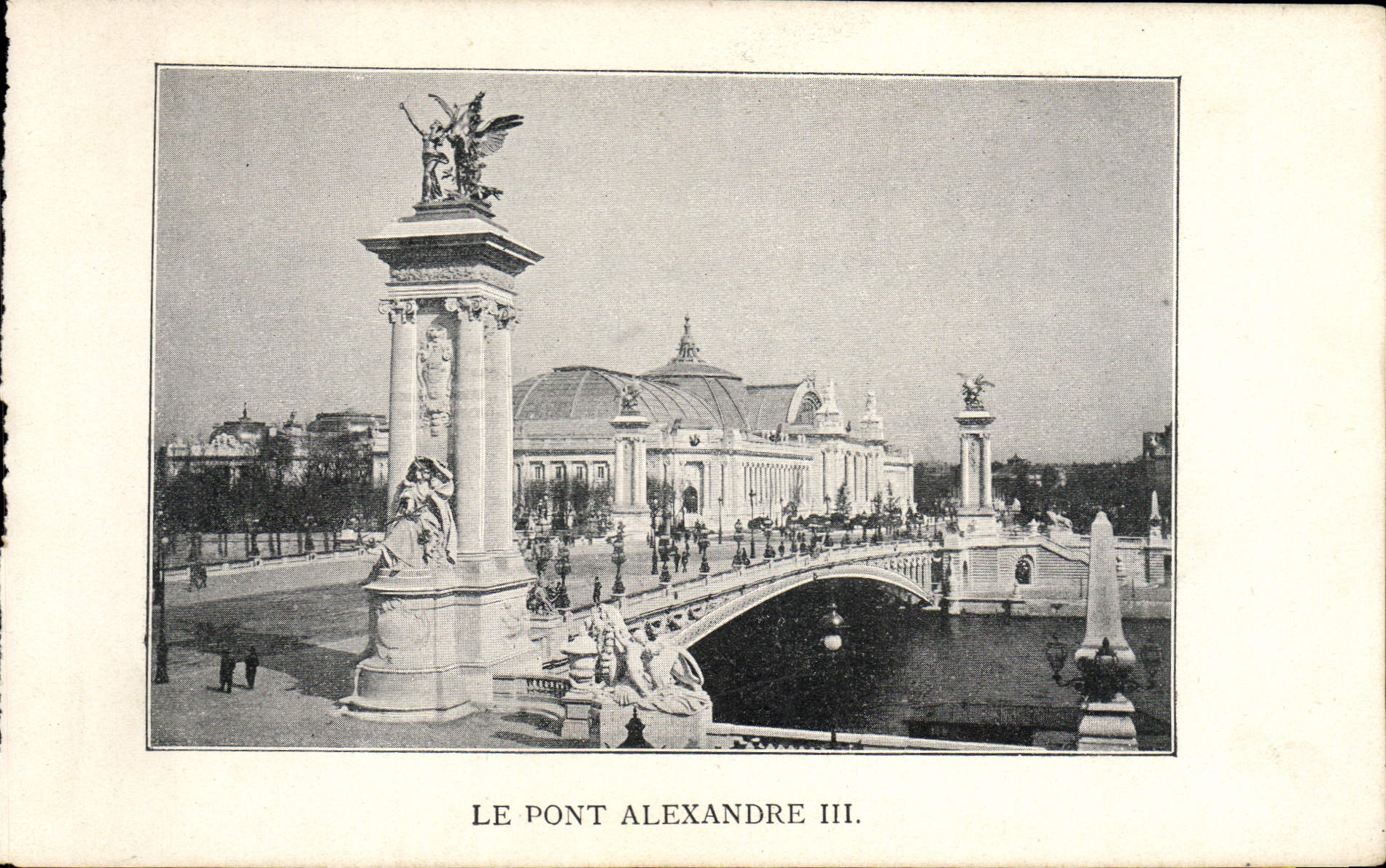 VINTAGE POSTCARD Paris Fair of 1900 the Gate Alexandre III