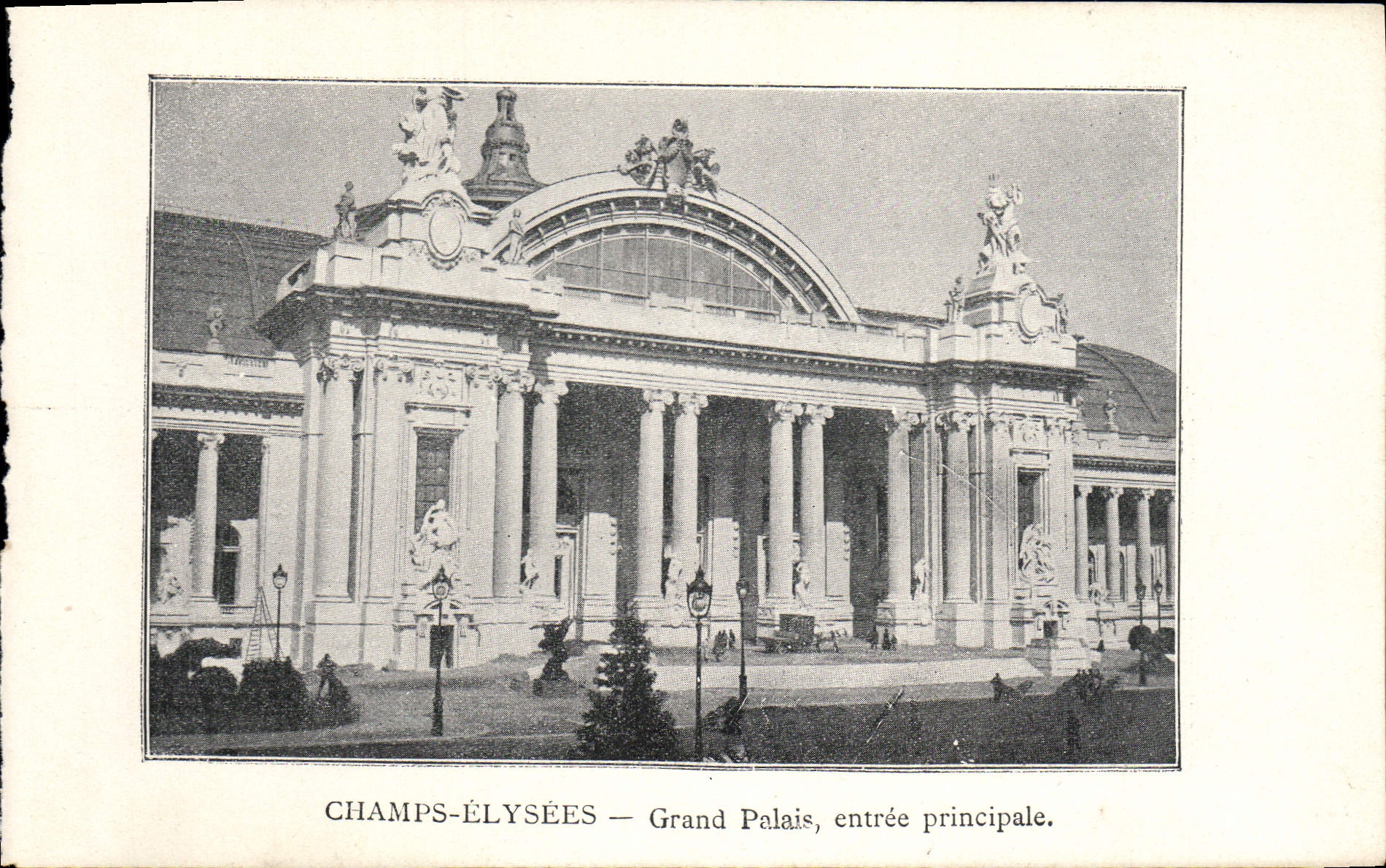 VINTAGE POSTCARD Large Paris Fair of 1900 Champs Elysées Main entrance