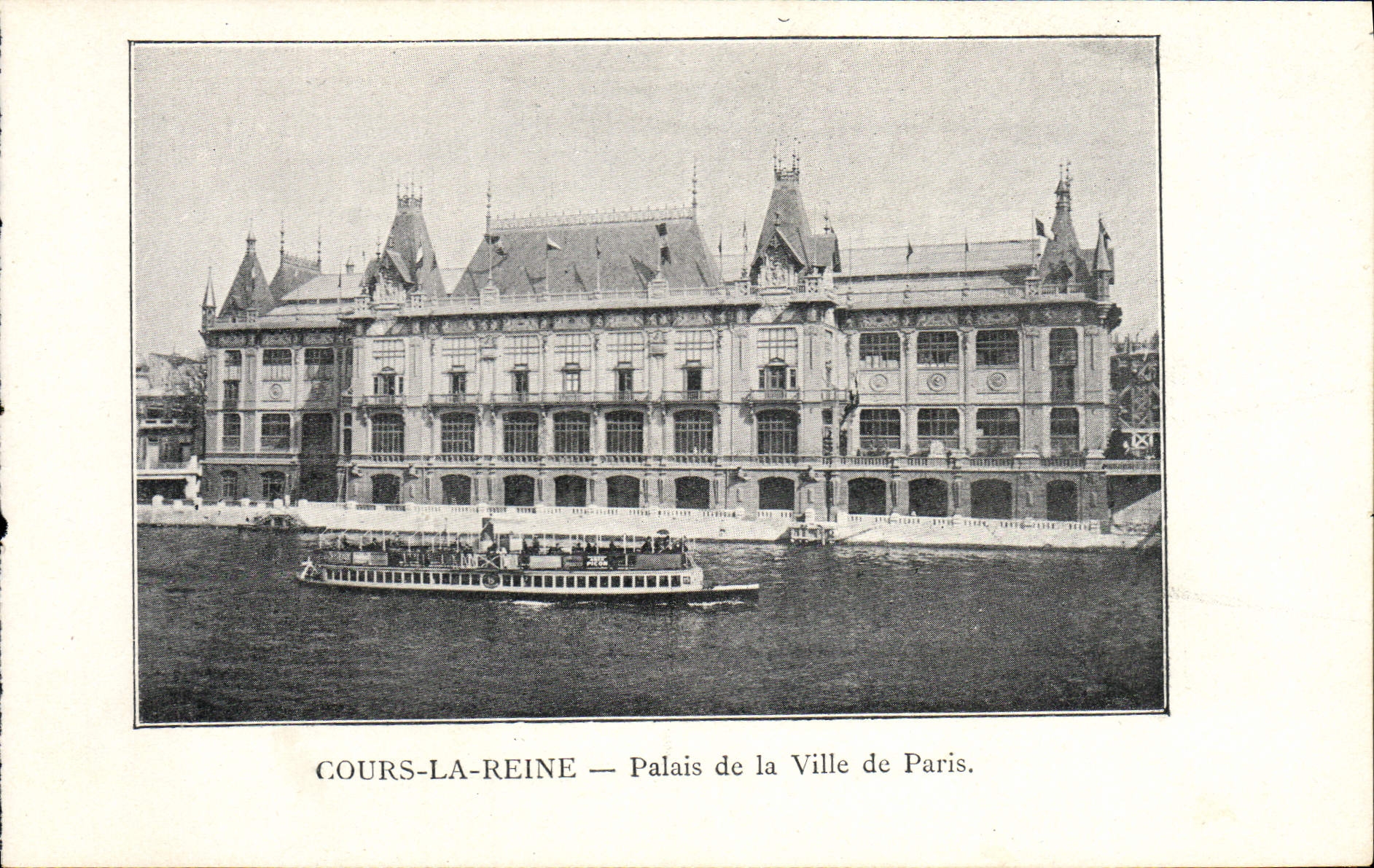 VINTAGE POSTCARD Paris Fair of 1900 Cours La Reine Palais De La Ville De Paris