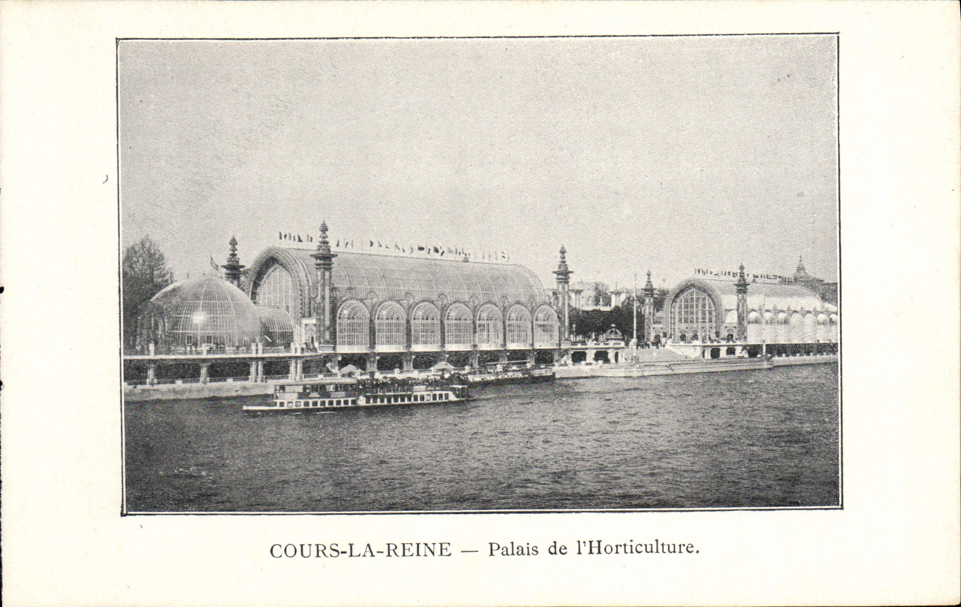 VINTAGE POSTCARD Paris Fair of 1900 Cours La Reine Palais De L ' Horticulture
