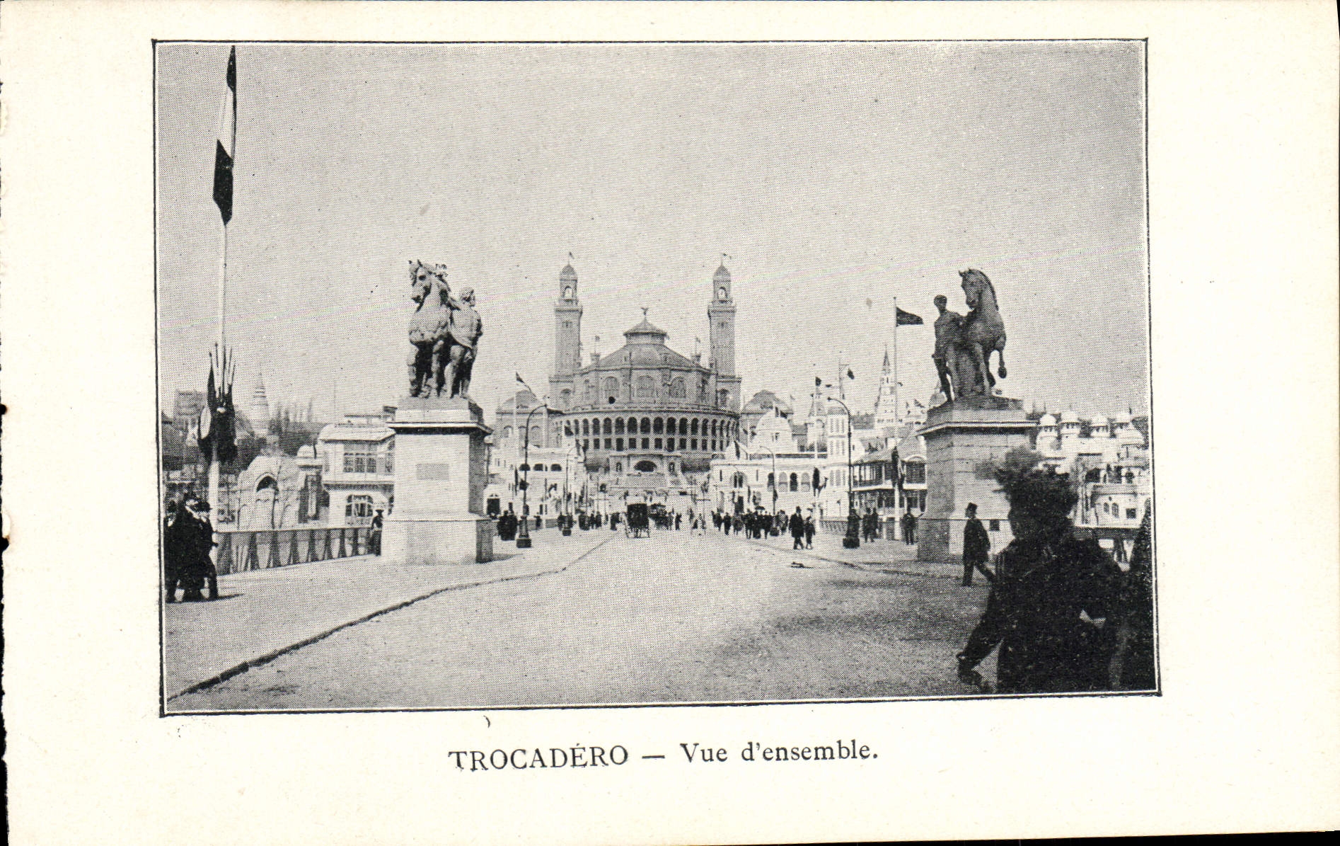 VINTAGE POSTCARD Paris Fair of overall 1900 Trocadero Vue