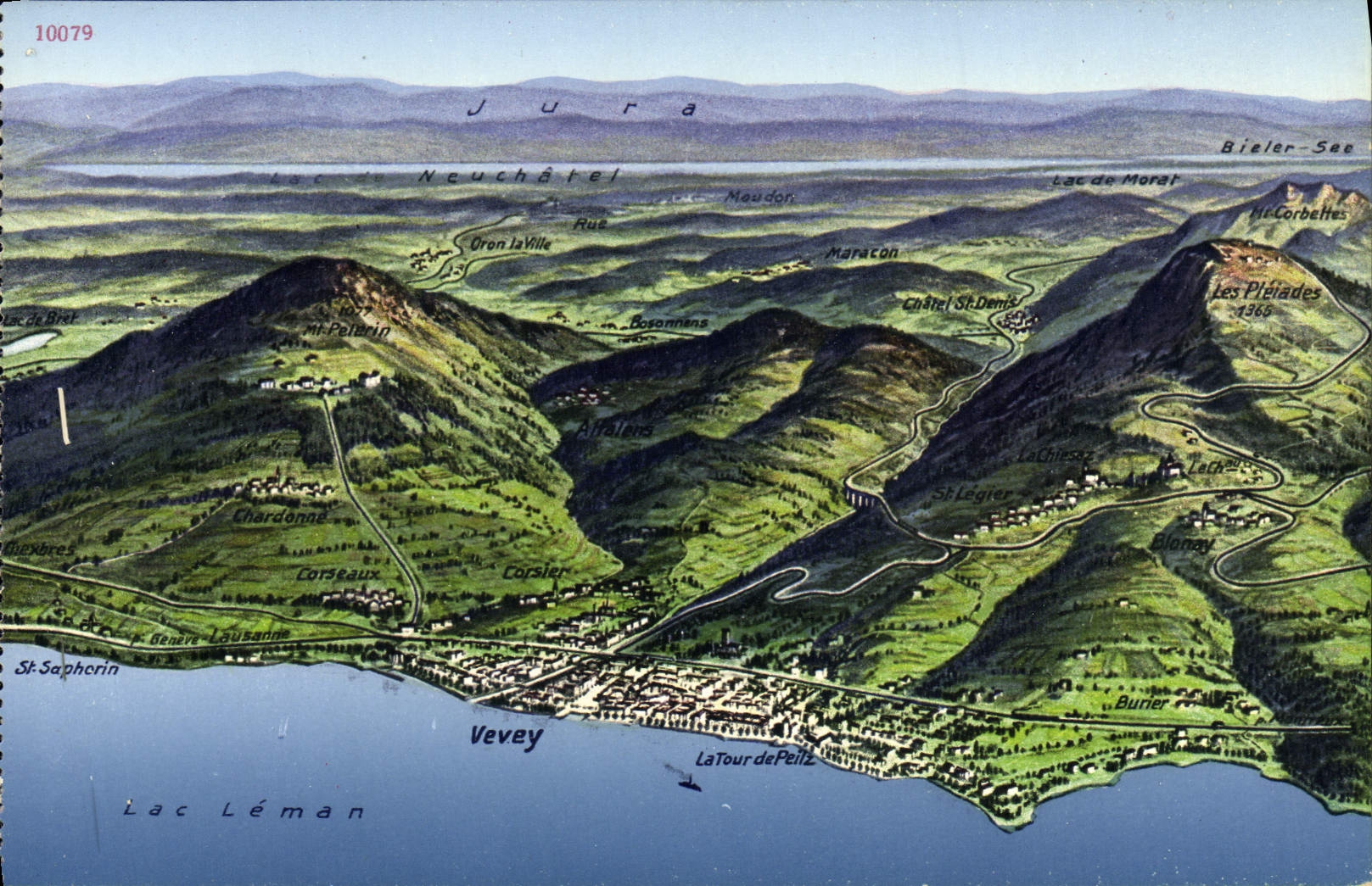 VINTAGE POSTCARD Lake Leman