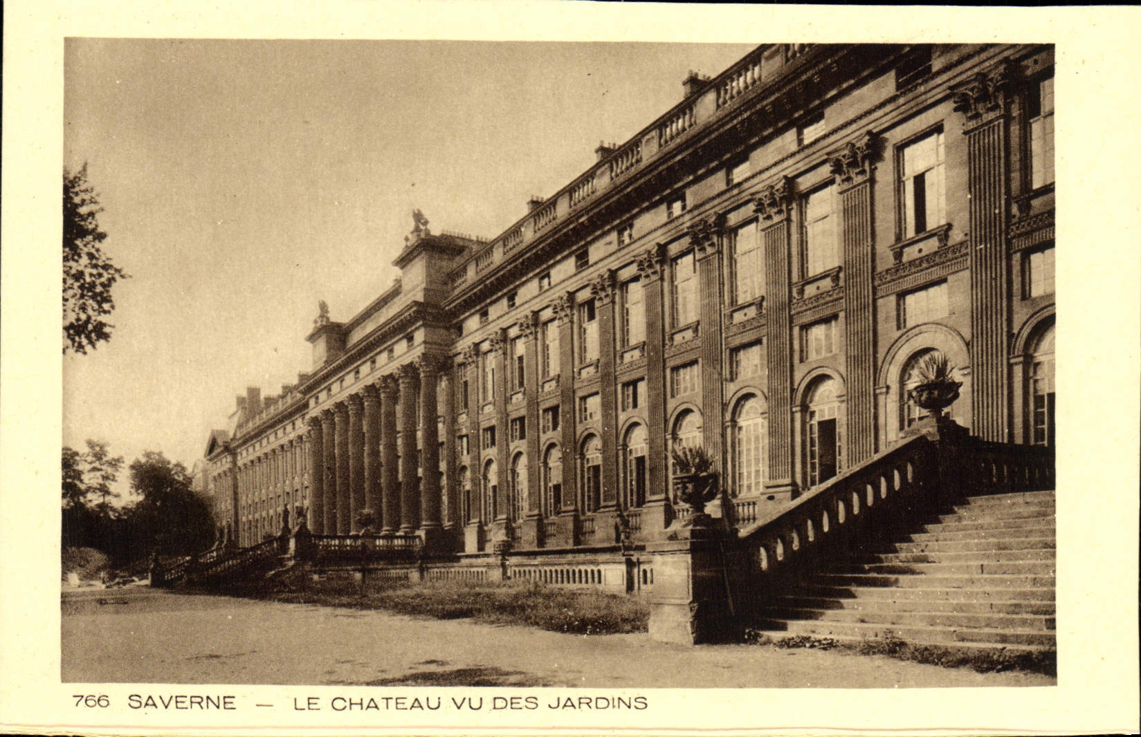 VINTAGE POSTCARD Saverne the Castle Seen Of the Gardens