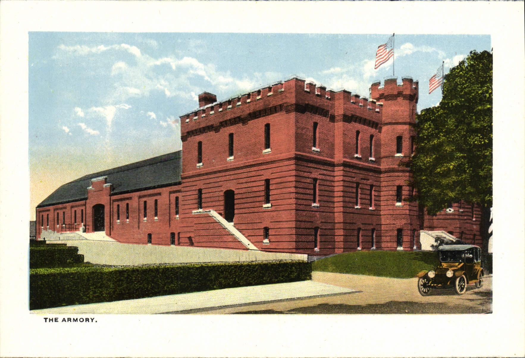 VINTAGE POSTCARD The Armory Pilgrim Church