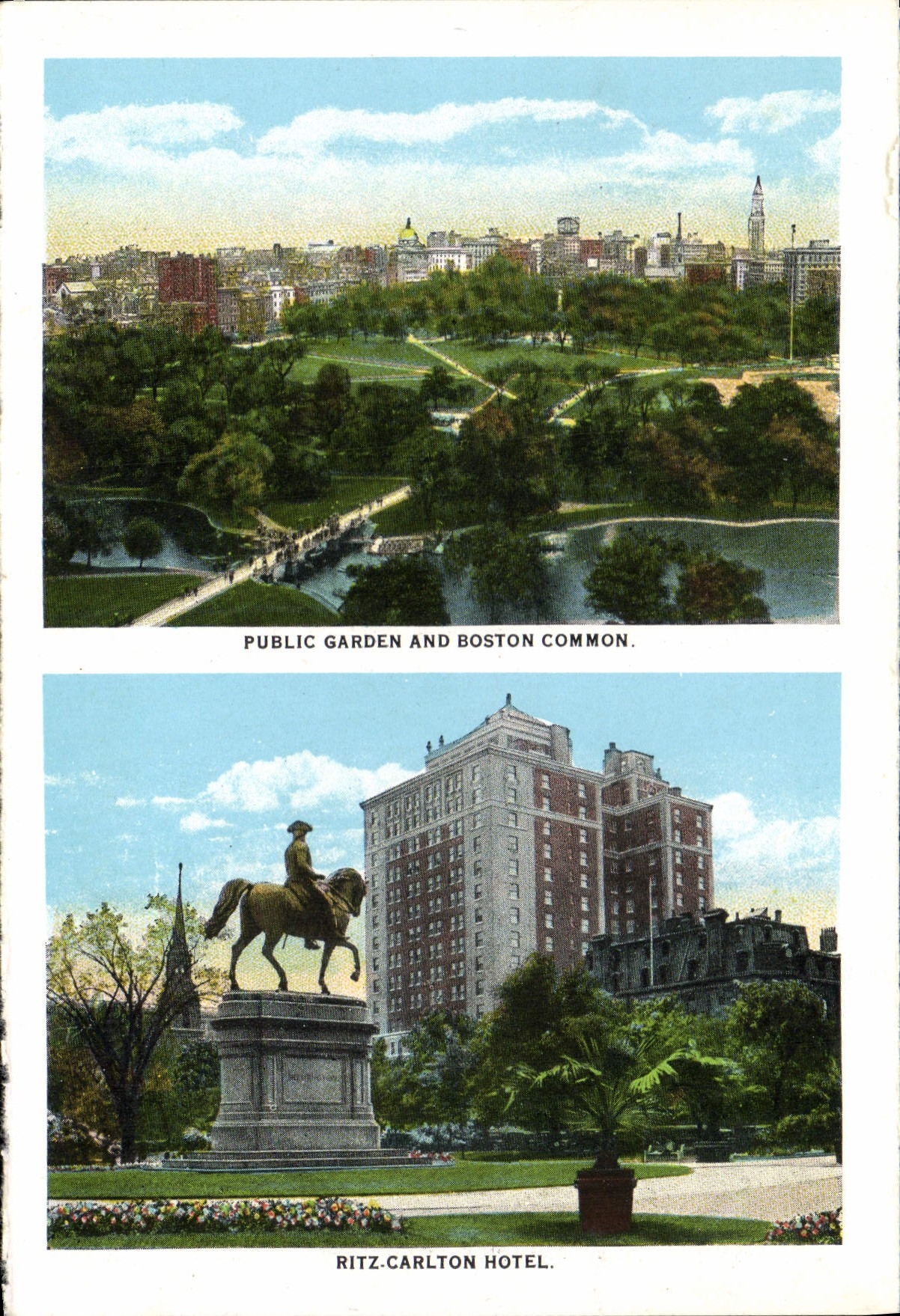 Cuenca de río del oeste de Charles del puente de Boston Ritz Carlton de la POSTAL de la VENDIMIA del hotel del jardín público y de Boston de la casa común del estado