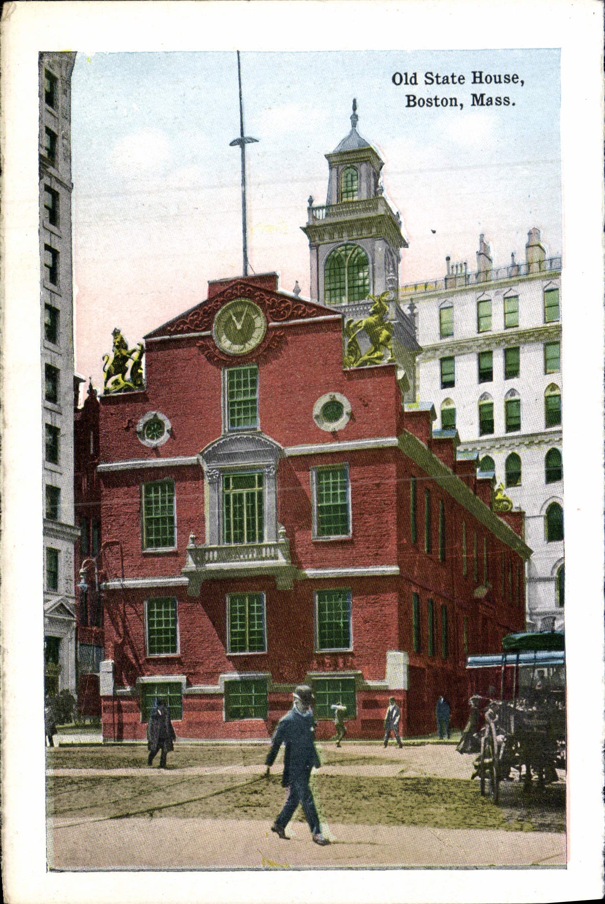 Estación del norte del estado de la POSTAL de la VENDIMIA de la casa del cortijo viejo de Boston