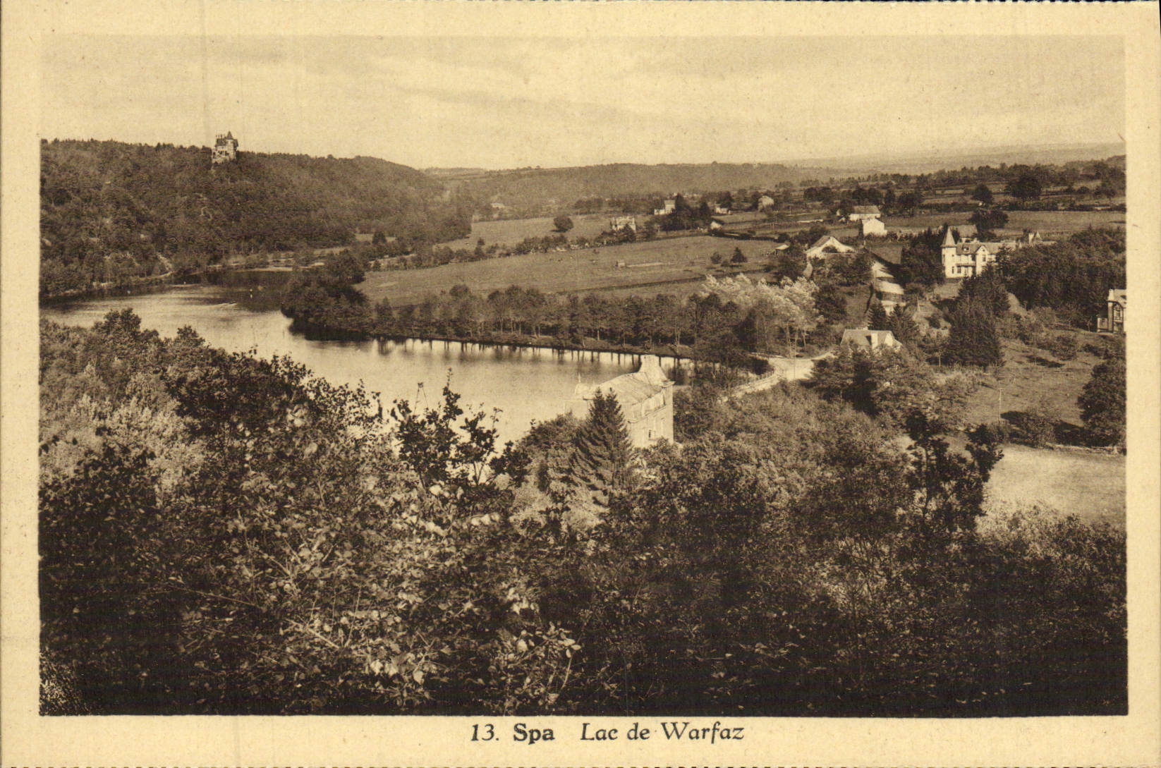 VINTAGE POSTCARD Spa Lake De Warfaz