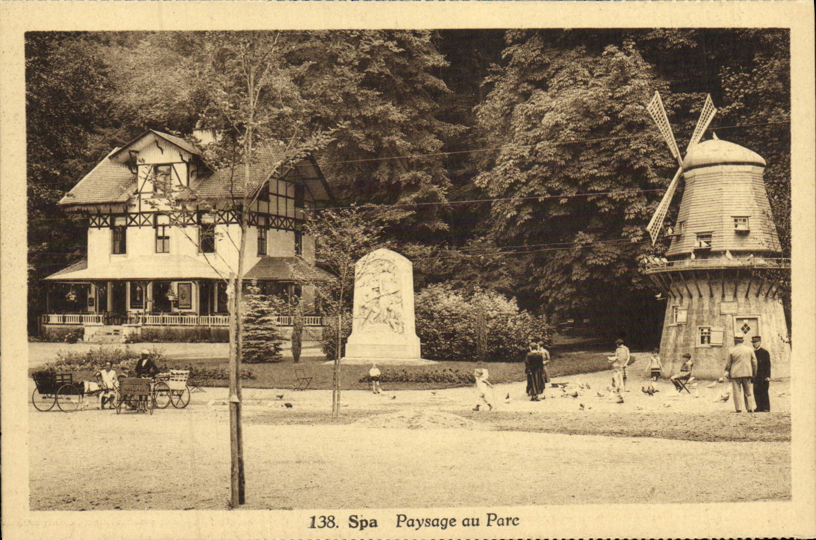 CPA Spa Paysage Au Parc Moulin a vent