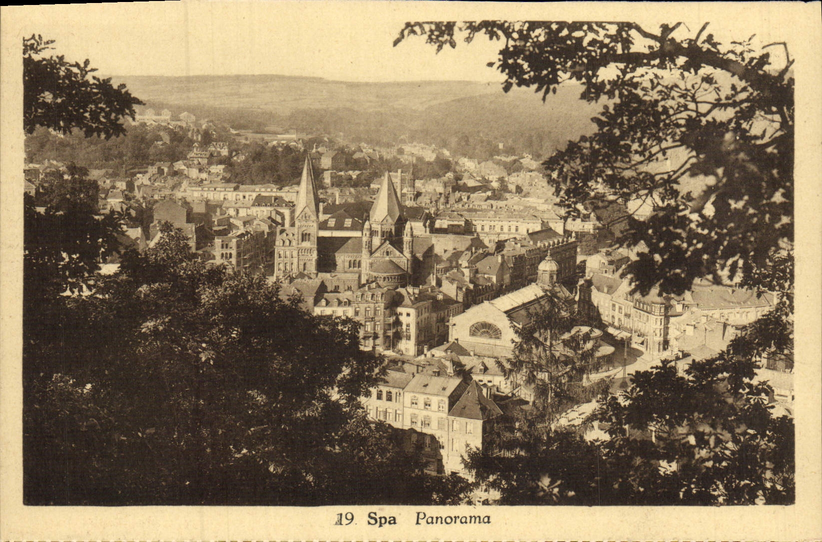 VINTAGE POSTCARD Spa Panorama