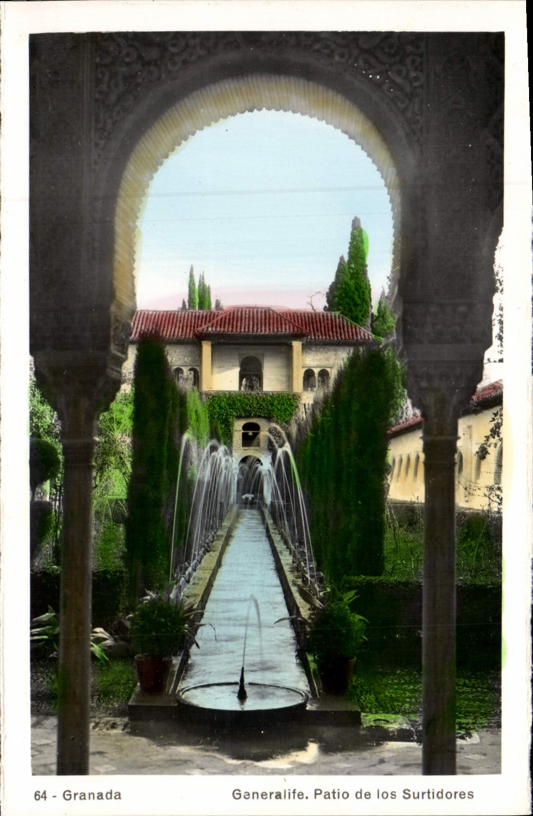 CPA Granada Ganeralife Patio De Los Surtidores