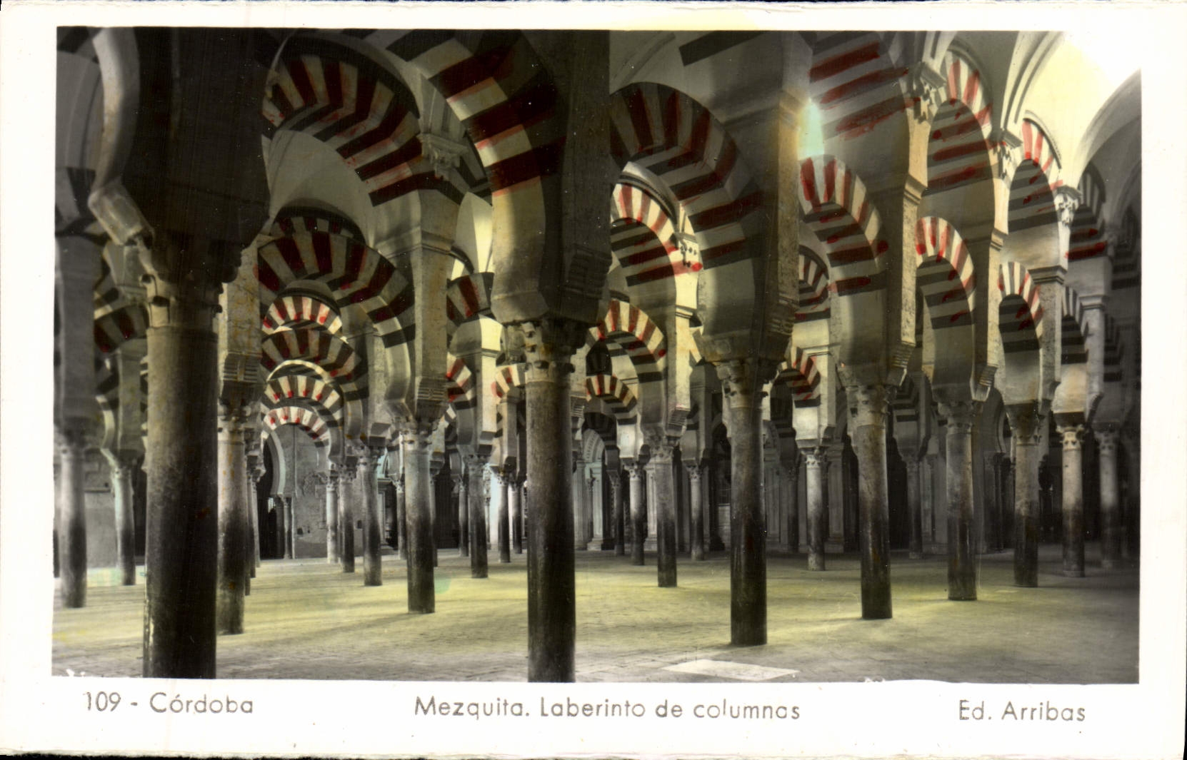 POSTAL Córdoba Mezquita Laberinto De Columes de la VENDIMIA