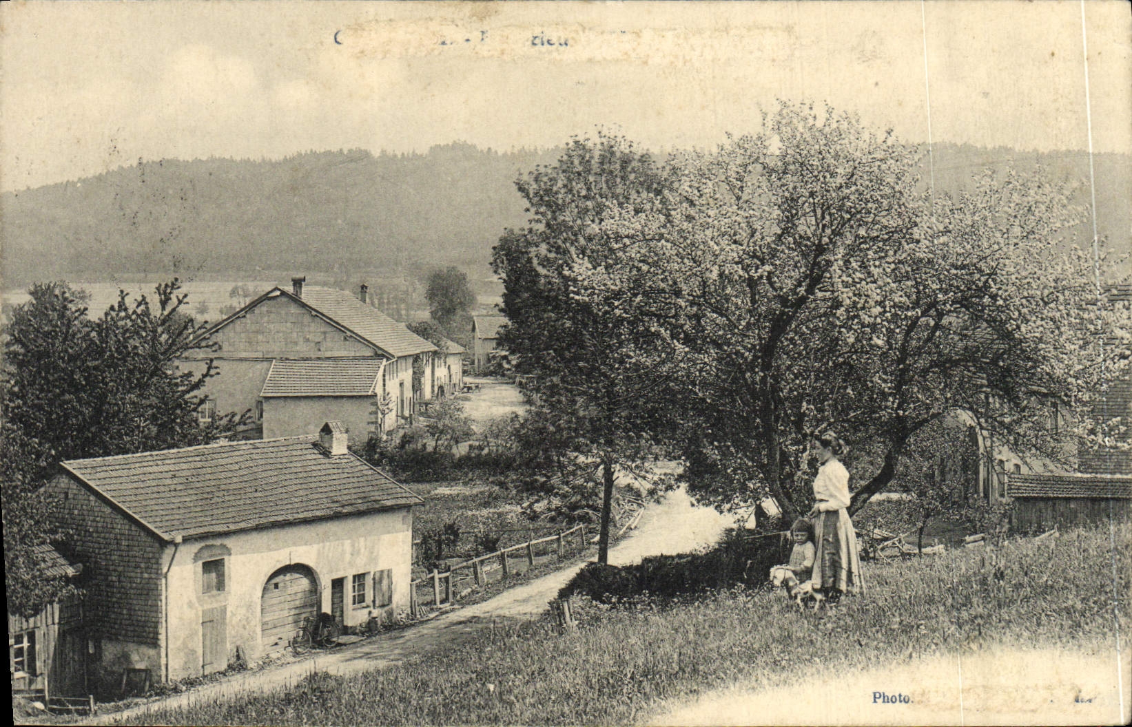 VINTAGE POSTCARD Small village